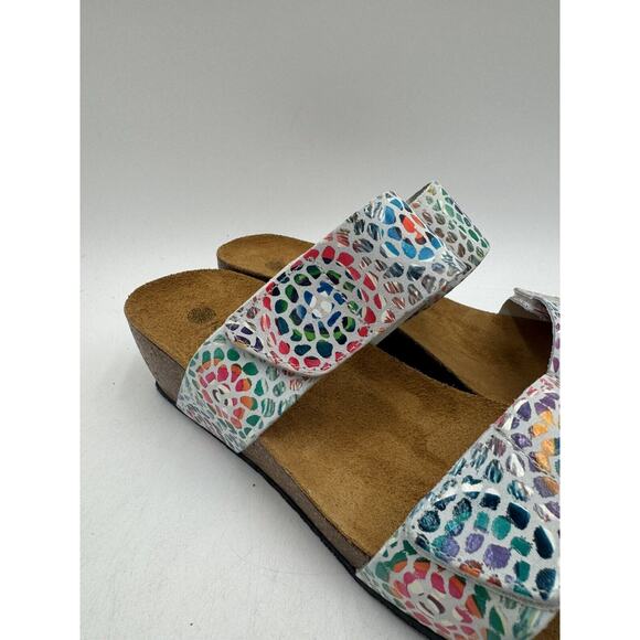 NEW Eric Michael LIAT Women's Dress Sandal White Mosaic EU Size 42 Medium NIB - Picture 3 of 11